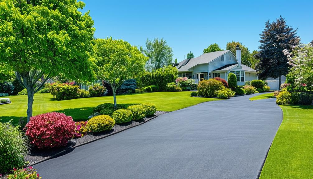 asphalt driveway enhances aesthetics