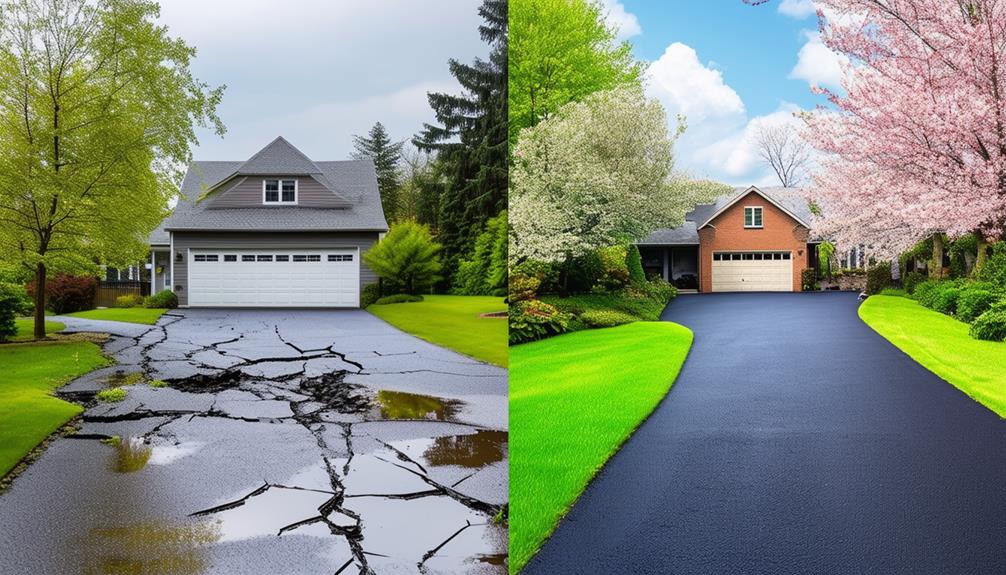 resurface asphalt driveway regularly